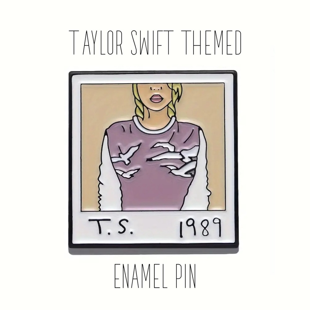 Taylor Swift Themed Enamel Pin of Her Original 1989 Album Cover Brand New